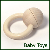 Wooden baby toys and natural stuffed animals