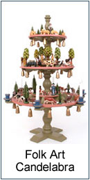 Folk art candelabra