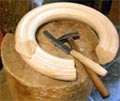 Turned ring, heart shape